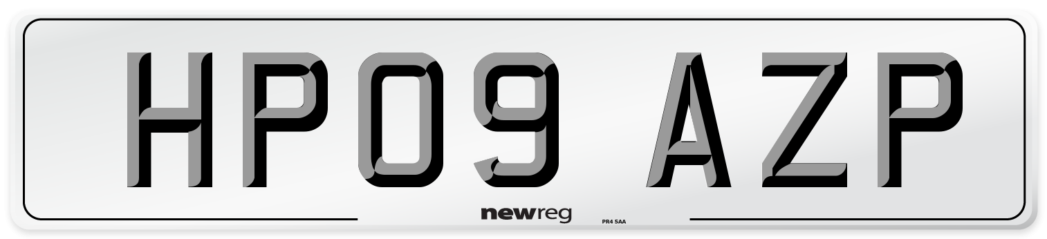 HP09 AZP Number Plate from New Reg